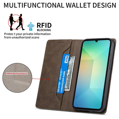 DF-05 For Samsung Galaxy A06 Wallet Case RFID Blocking PU Leather Phone Cover