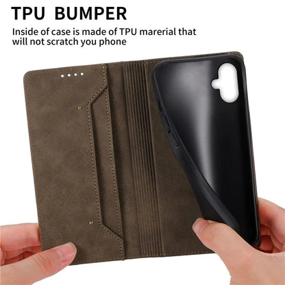 DF-05 For Samsung Galaxy A06 Wallet Case RFID Blocking PU Leather Phone Cover