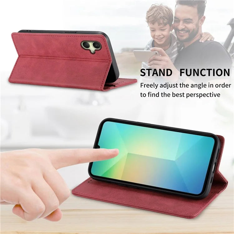 DF-05 For Samsung Galaxy A06 Wallet Case RFID Blocking PU Leather Phone Cover
