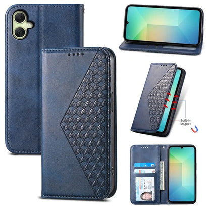 For Samsung Galaxy A06 Case Calf Texture PU Leather Phone Cover with Wallet