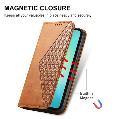 For Samsung Galaxy A06 Case Calf Texture PU Leather Phone Cover with Wallet