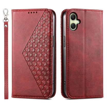 For Samsung Galaxy A06 Case Calf Texture PU Leather Phone Cover with Wallet