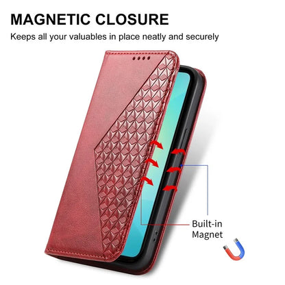 For Samsung Galaxy A06 Case Calf Texture PU Leather Phone Cover with Wallet