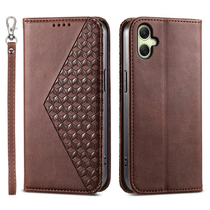 For Samsung Galaxy A06 Case Calf Texture PU Leather Phone Cover with Wallet