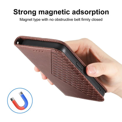For Samsung Galaxy A06 Case Calf Texture PU Leather Phone Cover with Wallet