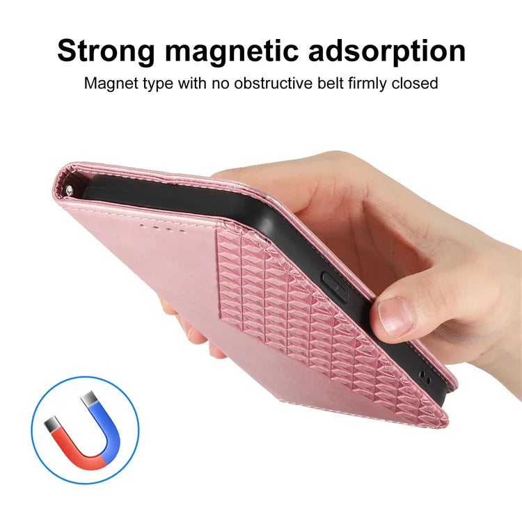 For Samsung Galaxy A06 Case Calf Texture PU Leather Phone Cover with Wallet