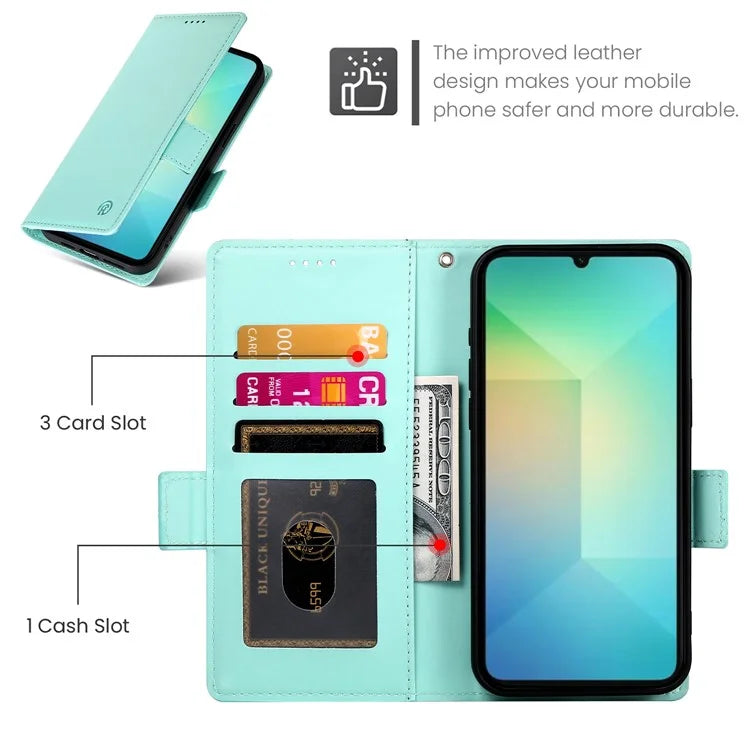 DF-010 For Samsung Galaxy A06 Stand Case PU Leather Wallet Phone Cover