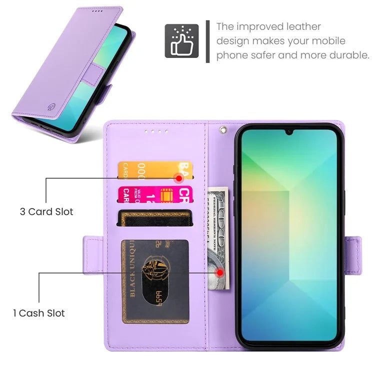 DF-010 For Samsung Galaxy A06 Stand Case PU Leather Wallet Phone Cover