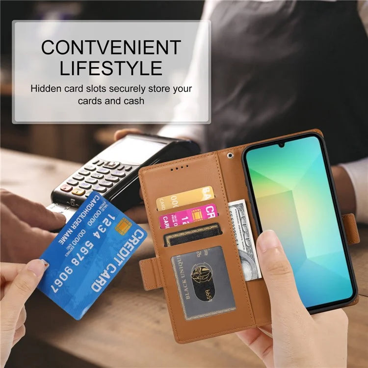 DF-010 For Samsung Galaxy A06 Stand Case PU Leather Wallet Phone Cover