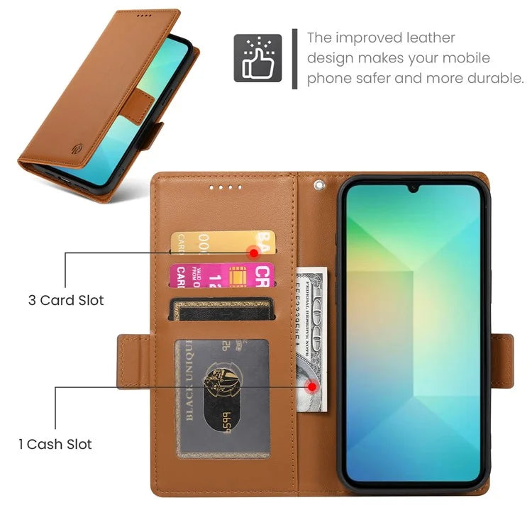 DF-010 For Samsung Galaxy A06 Stand Case PU Leather Wallet Phone Cover