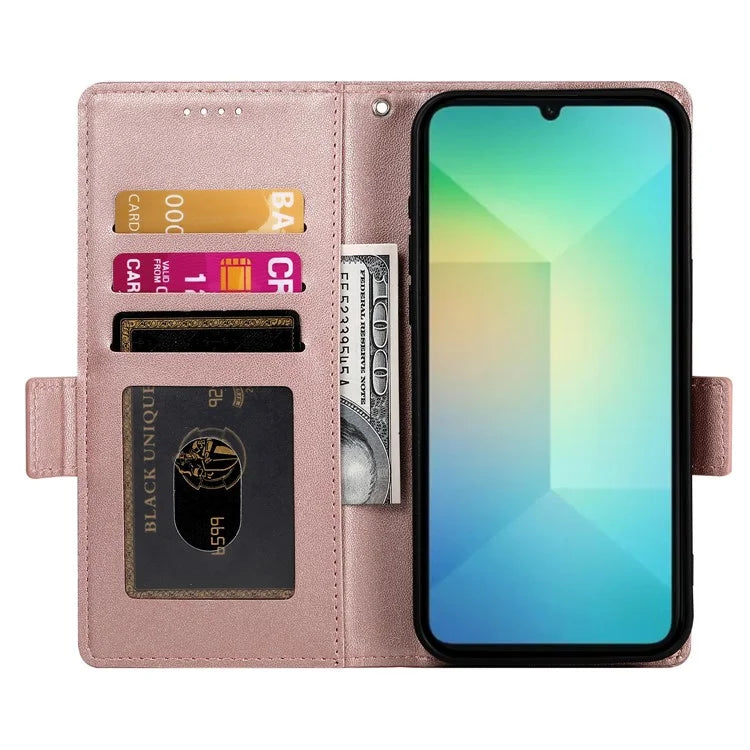 DF-010 For Samsung Galaxy A06 Stand Case PU Leather Wallet Phone Cover