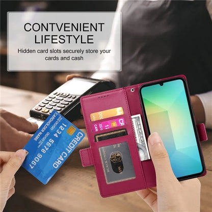 DF-010 For Samsung Galaxy A06 Stand Case PU Leather Wallet Phone Cover