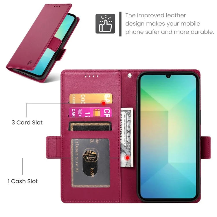 DF-010 For Samsung Galaxy A06 Stand Case PU Leather Wallet Phone Cover