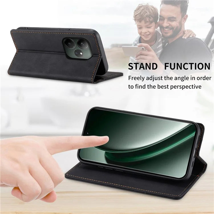 DF-05 For Realme GT 6 5G Wallet Case RFID Blocking PU Leather Phone Cover