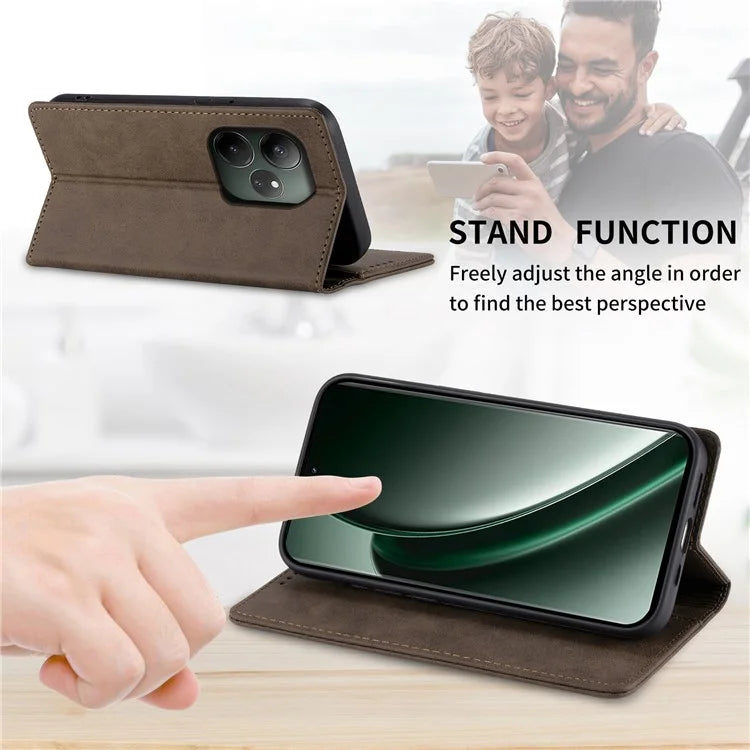 DF-05 For Realme GT 6 5G Wallet Case RFID Blocking PU Leather Phone Cover