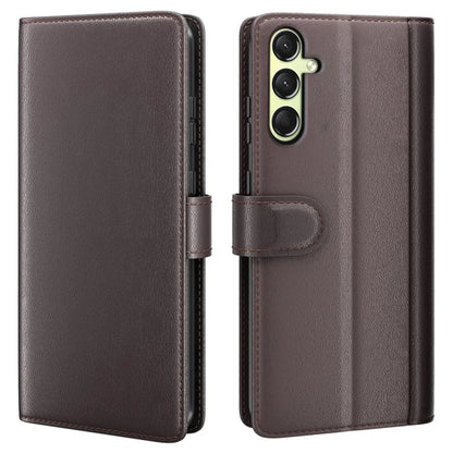 For Samsung Galaxy A16 5G Case Genuine Split Leather Phone Cover Wallet Card Slot