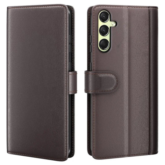 For Samsung Galaxy A16 5G Case Genuine Split Leather Phone Cover Wallet Card Slot