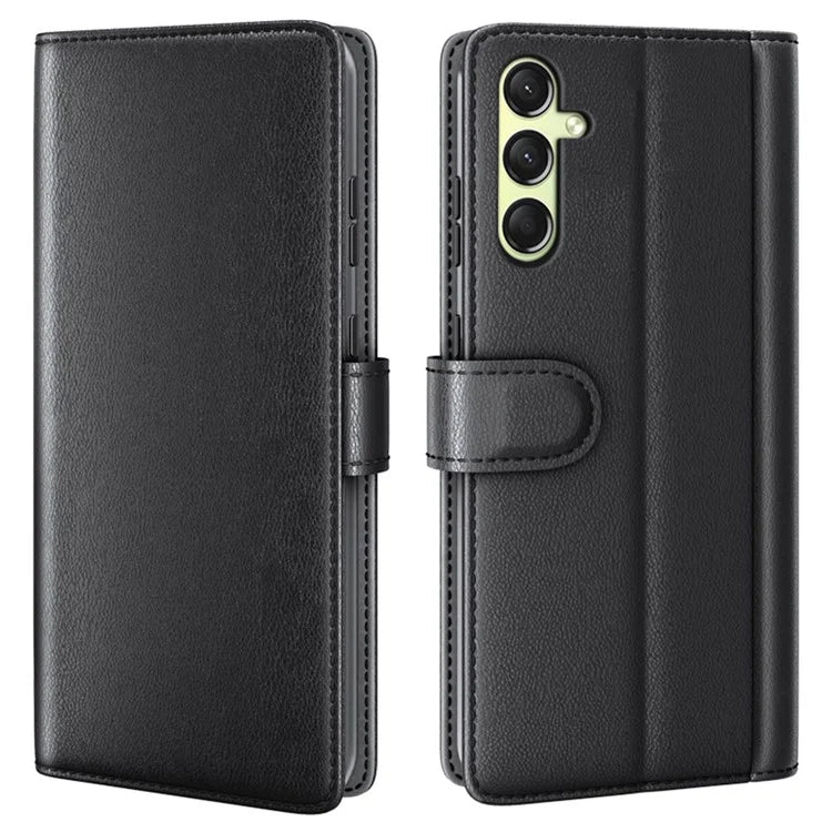 For Samsung Galaxy A16 5G Case Genuine Split Leather Phone Cover Wallet Card Slot
