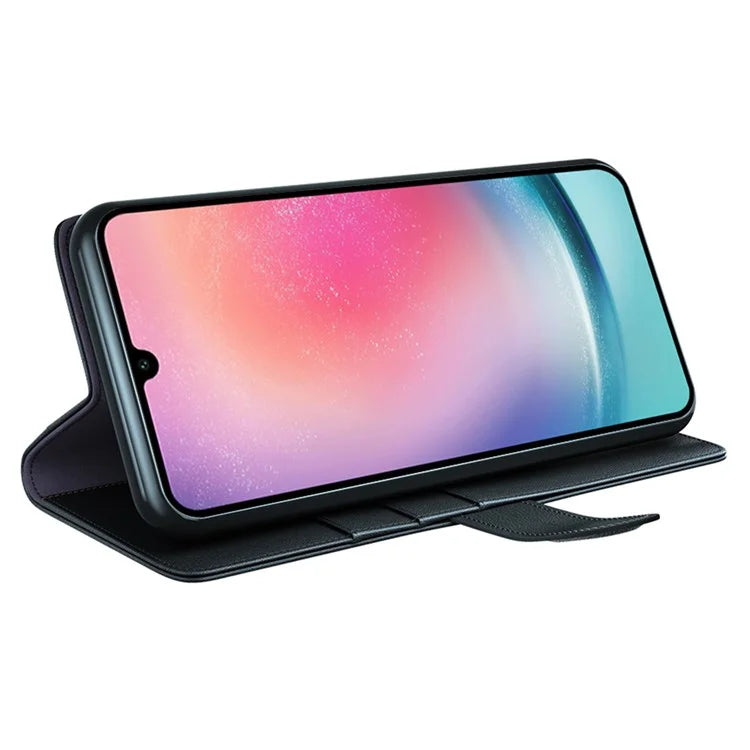For Samsung Galaxy A16 5G Case Genuine Split Leather Phone Cover Wallet Card Slot