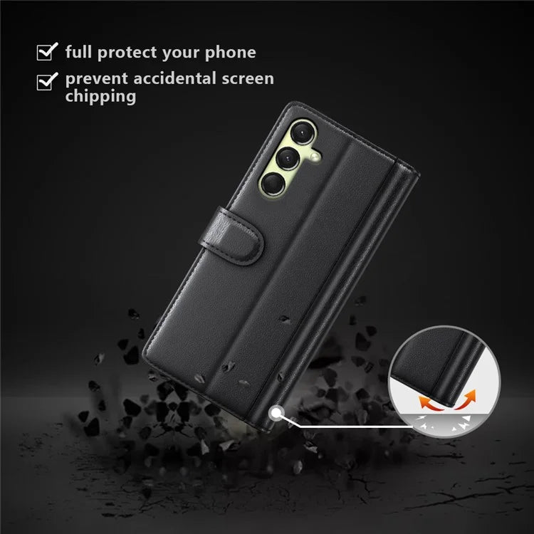 For Samsung Galaxy A16 5G Case Genuine Split Leather Phone Cover Wallet Card Slot