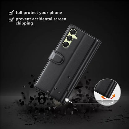 For Samsung Galaxy A16 5G Case Genuine Split Leather Phone Cover Wallet Card Slot