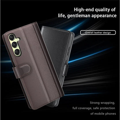 For Samsung Galaxy A16 5G Case Genuine Split Leather Phone Cover Wallet Card Slot