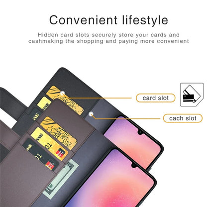 For Samsung Galaxy A16 5G Case Genuine Split Leather Phone Cover Wallet Card Slot