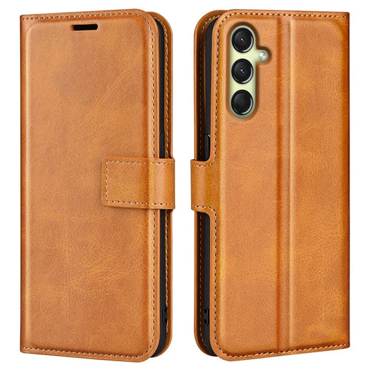 For Samsung Galaxy A16 5G Stand Case Anti-Scratch Calf Texture Leather Phone Cover