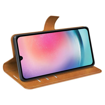 For Samsung Galaxy A16 5G Stand Case Anti-Scratch Calf Texture Leather Phone Cover