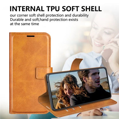 For Samsung Galaxy A16 5G Stand Case Anti-Scratch Calf Texture Leather Phone Cover