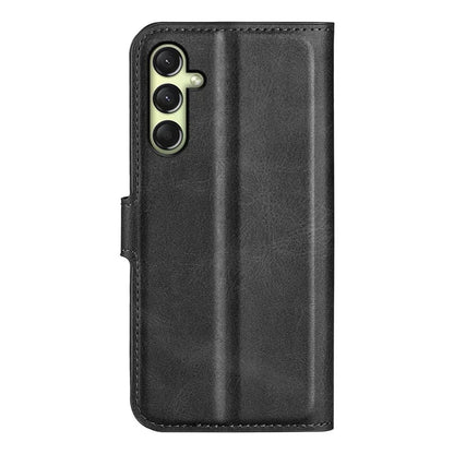 For Samsung Galaxy A16 5G Stand Case Anti-Scratch Calf Texture Leather Phone Cover