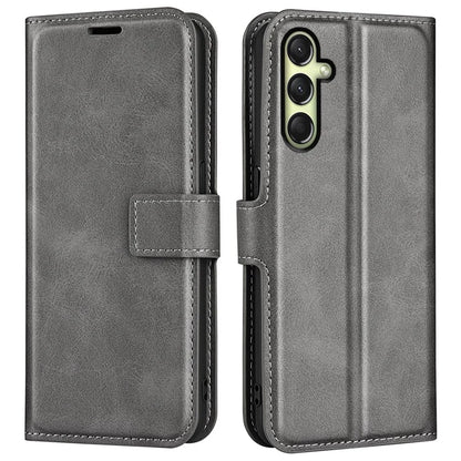 For Samsung Galaxy A16 5G Stand Case Anti-Scratch Calf Texture Leather Phone Cover