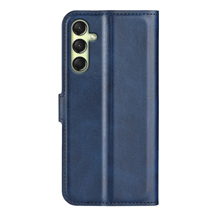 For Samsung Galaxy A16 5G Stand Case Anti-Scratch Calf Texture Leather Phone Cover