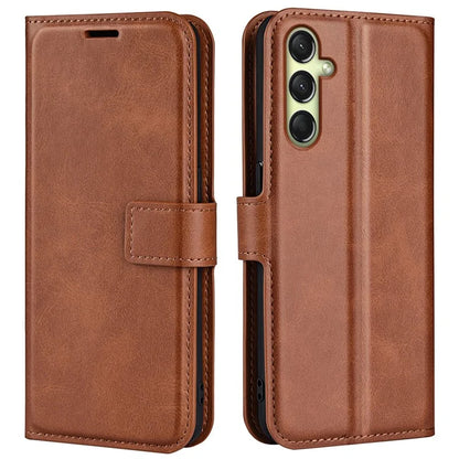 For Samsung Galaxy A16 5G Stand Case Anti-Scratch Calf Texture Leather Phone Cover