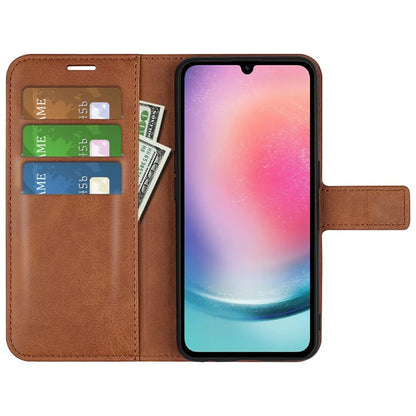 For Samsung Galaxy A16 5G Stand Case Anti-Scratch Calf Texture Leather Phone Cover