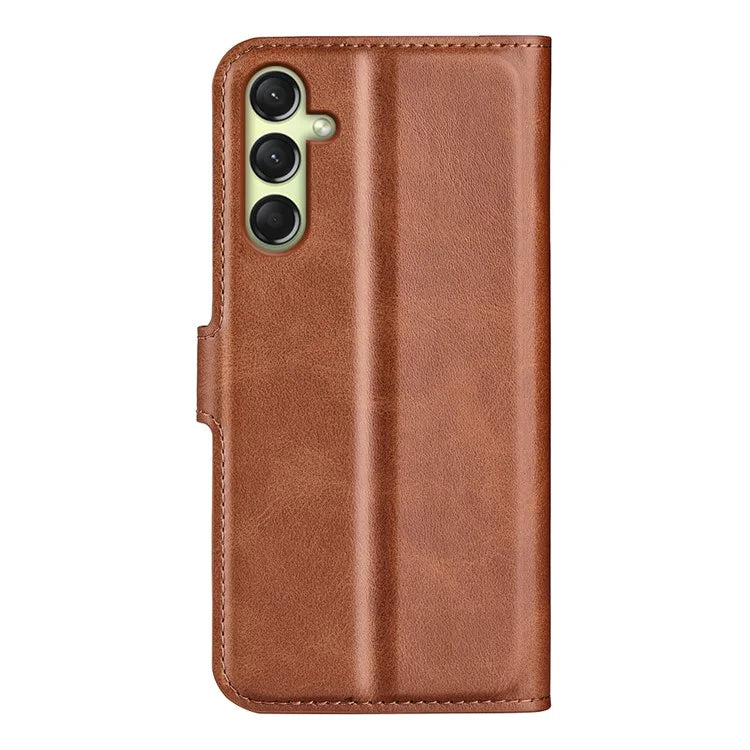 For Samsung Galaxy A16 5G Stand Case Anti-Scratch Calf Texture Leather Phone Cover