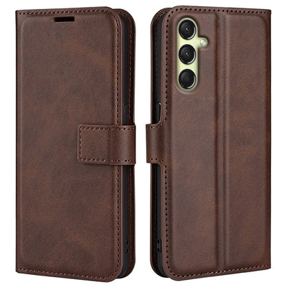 For Samsung Galaxy A16 5G Stand Case Anti-Scratch Calf Texture Leather Phone Cover