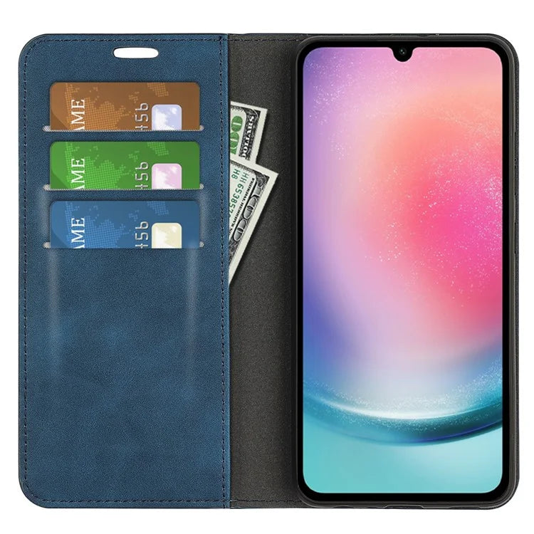 For Samsung Galaxy A16 5G Case Skin-Touch Leather Wallet Phone Cover