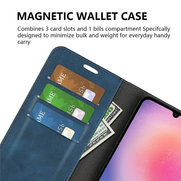 For Samsung Galaxy A16 5G Case Skin-Touch Leather Wallet Phone Cover