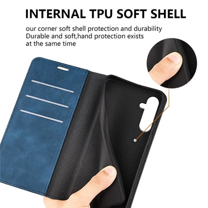 For Samsung Galaxy A16 5G Case Skin-Touch Leather Wallet Phone Cover
