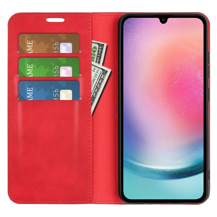 For Samsung Galaxy A16 5G Case Skin-Touch Leather Wallet Phone Cover