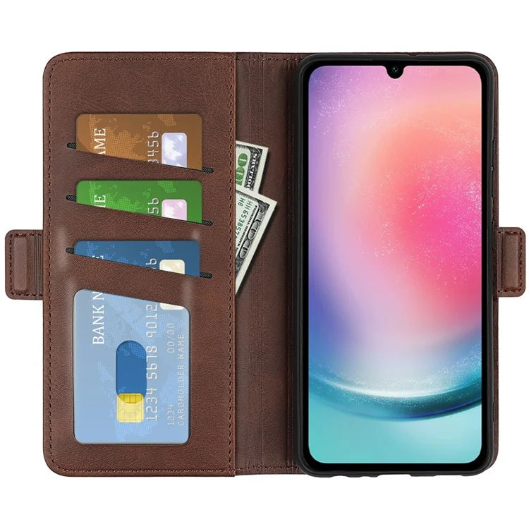 For Samsung Galaxy A16 5G Stand Case Calf Texture Leather Wallet Phone Cover