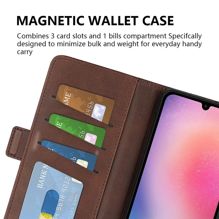 For Samsung Galaxy A16 5G Stand Case Calf Texture Leather Wallet Phone Cover