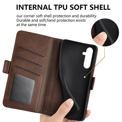 For Samsung Galaxy A16 5G Stand Case Calf Texture Leather Wallet Phone Cover