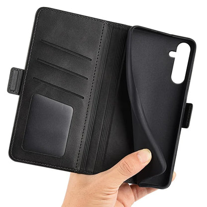 For Samsung Galaxy A16 5G Stand Case Calf Texture Leather Wallet Phone Cover