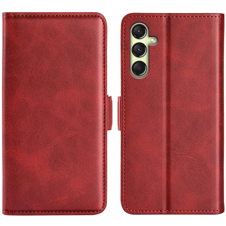 For Samsung Galaxy A16 5G Stand Case Calf Texture Leather Wallet Phone Cover