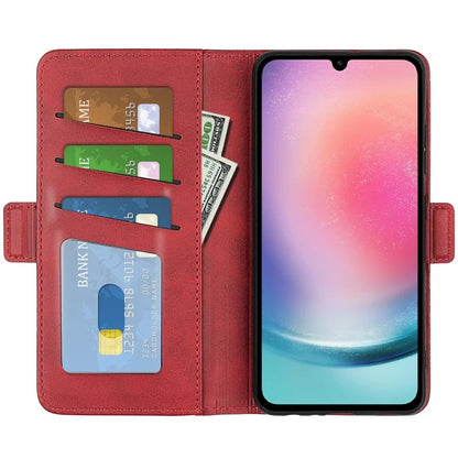 For Samsung Galaxy A16 5G Stand Case Calf Texture Leather Wallet Phone Cover