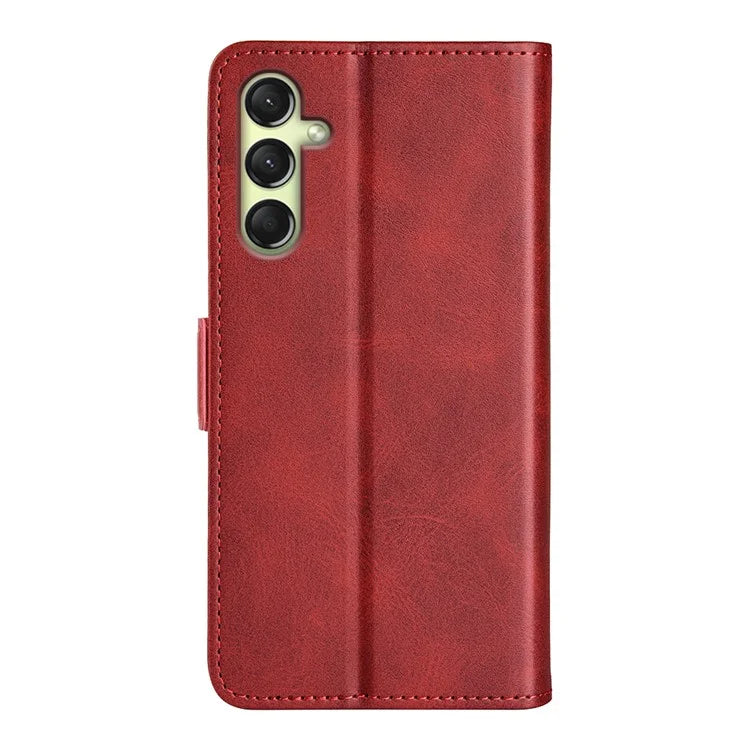 For Samsung Galaxy A16 5G Stand Case Calf Texture Leather Wallet Phone Cover