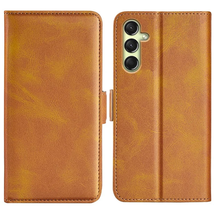 For Samsung Galaxy A16 5G Stand Case Calf Texture Leather Wallet Phone Cover