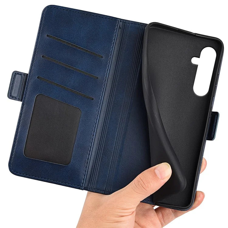 For Samsung Galaxy A16 5G Stand Case Calf Texture Leather Wallet Phone Cover